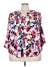 Torrid 100% Polyester Floral Pink 3/4 Sleeve Blouse Size 3X Plus (3) - photo 1
