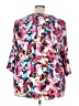 Torrid 100% Polyester Floral Pink 3/4 Sleeve Blouse Size 3X Plus (3) - photo 2
