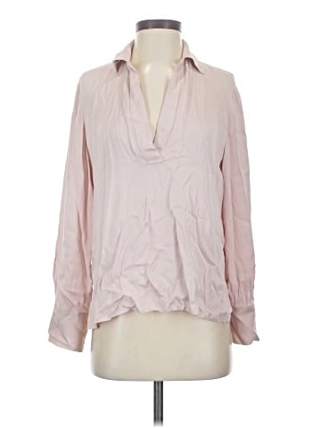 Vince. Long Sleeve Silk Top (view 1)