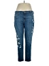 Gap Outlet Floral Blue Jeans Size 16 - photo 1
