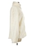 Serra 100% Polyester Solid Ivory Faux Fur Jacket Size L - photo 4