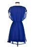 Lush 100% Polyester Solid Blue Cocktail Dress Size S - photo 2