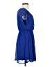 Lush 100% Polyester Solid Blue Cocktail Dress Size S - photo 4