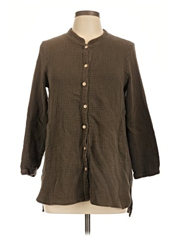 Assorted Brands 3/4 Sleeve Button-Down Shirt (view 1)