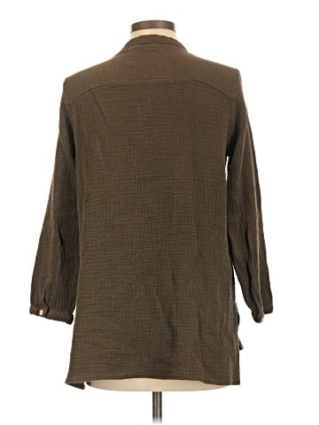 Assorted Brands 3/4 Sleeve Button-Down Shirt (view 2)