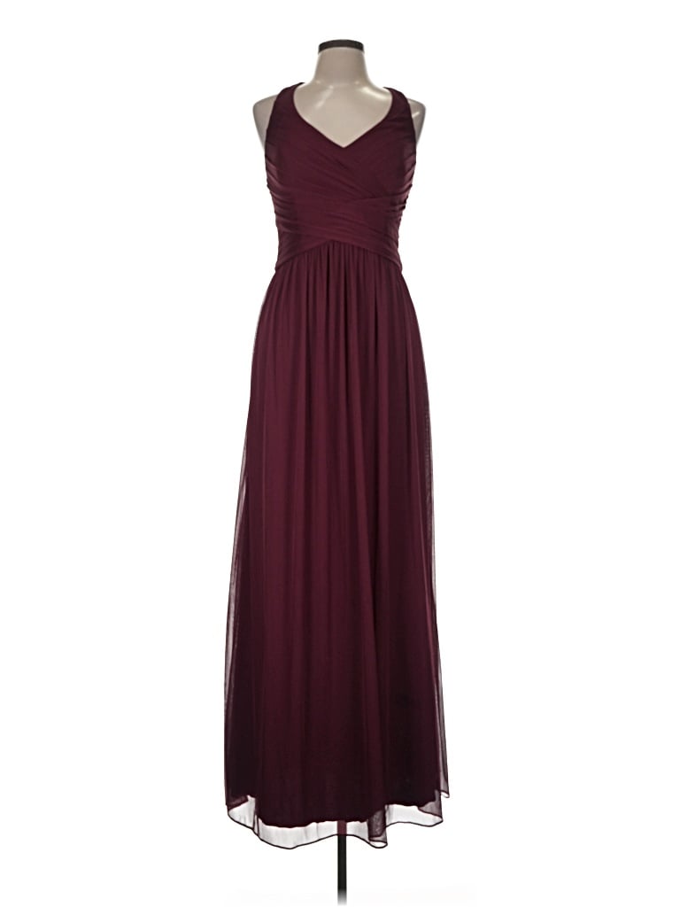 Pre-owned David's Bridal Cocktail Dress In Burgundy