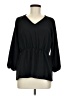 Vanilla Bay 100% Polyester Black 3/4 Sleeve Blouse Size M - photo 1