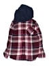 Old Navy 100% Cotton Plaid Burgundy Coat Size 10 - 12 - photo 1