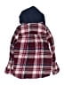 Old Navy 100% Cotton Plaid Burgundy Coat Size 10 - 12 - photo 2