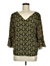 41Hawthorn 100% Polyester Gold 3/4 Sleeve Blouse Size M - photo 1