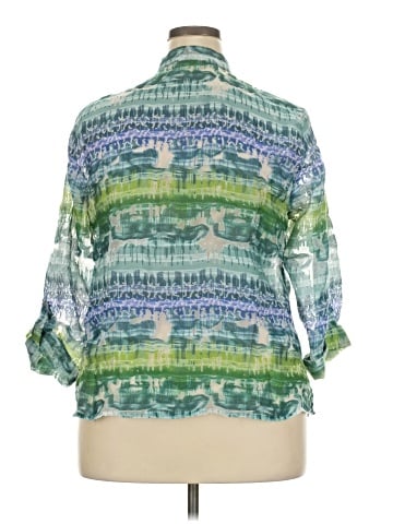 Valerie Stevens 3/4 Sleeve Button-Down Shirt (view 2)