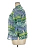 Valerie Stevens Print Green 3/4 Sleeve Button-Down Shirt Size 2X - photo 5