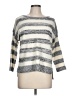 Ann Taylor LOFT Stripes Silver Pullover Sweater Size L - photo 1