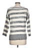 Ann Taylor LOFT Stripes Silver Pullover Sweater Size L - photo 2