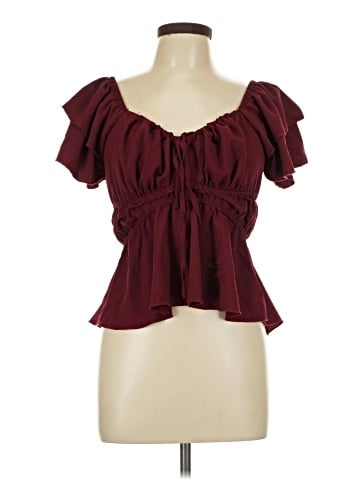 Shein Curve Short Sleeve Blouse (view 1)