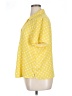 Susan Graver 100% Polyester Polka Dots Yellow Short Sleeve Blouse Size XL - photo 5