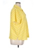 Susan Graver 100% Polyester Polka Dots Yellow Short Sleeve Blouse Size XL - photo 4
