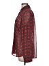 Express 100% Polyester Plaid Red Long Sleeve Blouse Size L - photo 5