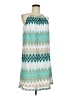 Tacera 100% Polyester Chevron-herringbone Teal Cocktail Dress Size M - photo 1