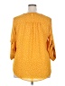 Torrid 100% Polyester Polka Dots Yellow 3/4 Sleeve Blouse Size 2X Plus (2) - photo 2