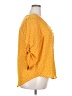 Torrid 100% Polyester Polka Dots Yellow 3/4 Sleeve Blouse Size 2X Plus (2) - photo 4