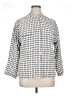 Max Studio Houndstooth Silver 3/4 Sleeve Blouse Size XL - photo 1