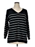 Old Navy Stripes Black Pullover Sweater Size 1X - photo 1