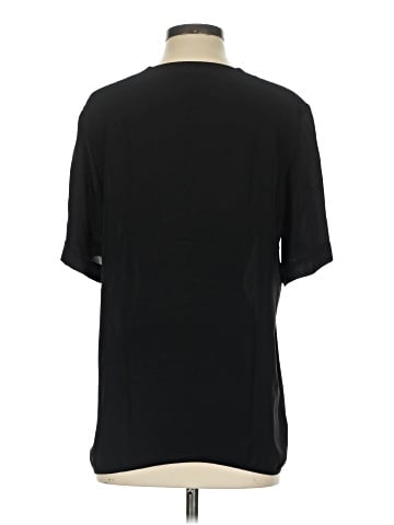 Theory Short Sleeve Silk Top (view 2)
