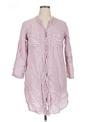 Unbranded 3/4 Sleeve Button-Down Shirt (view 1)