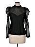 Aqua 100% Polyester Black Long Sleeve Blouse Size M - photo 1