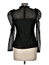 Aqua 100% Polyester Black Long Sleeve Blouse Size M - photo 2