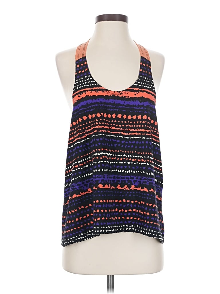 Pre-owned Threads 4 Thought Tank Top Blue Halter Neckline Tops