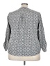 Notations Print Gray 3/4 Sleeve Blouse Size 3X - photo 2