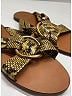 Chloé 100% Leather Gold Yellow Embossed Sandals Size EU 40 - photo 3