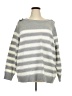 Lane Bryant Stripes Gray Pullover Sweater Size 26 - 28 Plus - photo 1