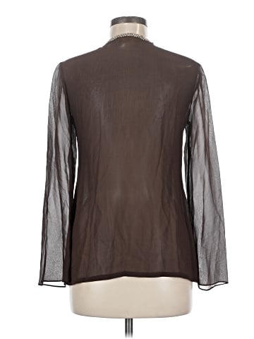 Assorted Brands Long Sleeve Silk Top (view 2)