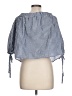 Elodie 100% Cotton Blue 3/4 Sleeve Blouse Size L - photo 2