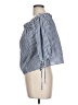 Elodie 100% Cotton Blue 3/4 Sleeve Blouse Size L - photo 5