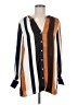 Venus 100% Polyester Color Block Brown Long Sleeve Blouse Size 8 - photo 1