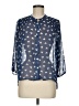 Collective Concepts Hearts Blue 3/4 Sleeve Blouse Size M - photo 1