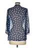 Collective Concepts Hearts Blue 3/4 Sleeve Blouse Size M - photo 2