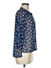 Collective Concepts Hearts Blue 3/4 Sleeve Blouse Size M - photo 4