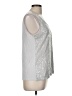 Laura Ashley 100% Polyester Silver Sleeveless Top Size M - photo 4