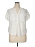 J.Crew White Short Sleeve Blouse Size XL - photo 1