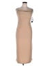 Bebe Solid Tan Cocktail Dress Size XL - photo 1