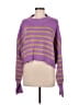 Free People Stripes Purple Pullover Sweater Size M - photo 1