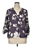West Kei 100% Polyester Purple 3/4 Sleeve Blouse Size XL - photo 1