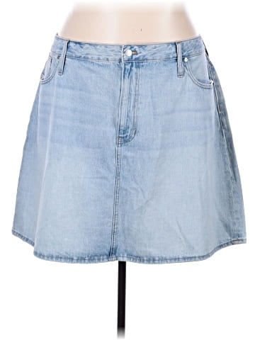 Madewell Plus Denim High-Waist Straight Mini Skirt in Fitzgerald Wash (view 1)