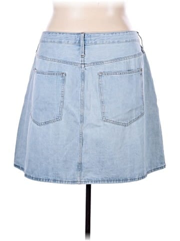Madewell Plus Denim High-Waist Straight Mini Skirt in Fitzgerald Wash (view 2)
