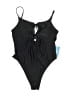 Cupshe Solid Black One Piece Swimsuit Size M - photo 1